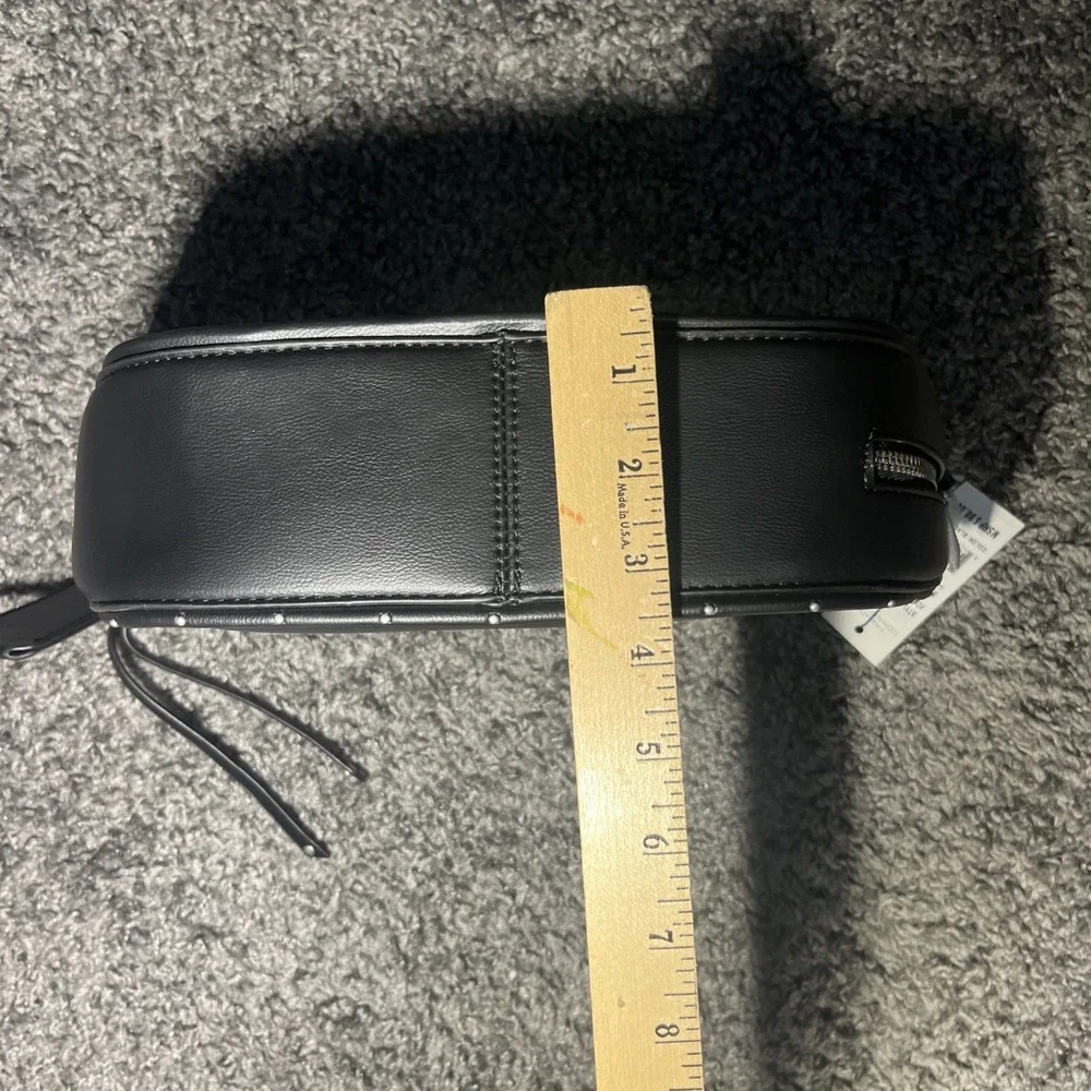 French connection Clara texture tag Crossbody studded black New NWT $98 Y2K Size